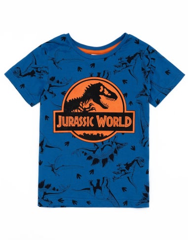 Vanilla Underground Jurassic World Kids Blue Shortie Pyjamas (3-10 Years)