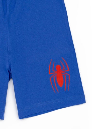 Disney Marvel Spiderman Kids Shortie Blue Pyjamas (2-8 Years)