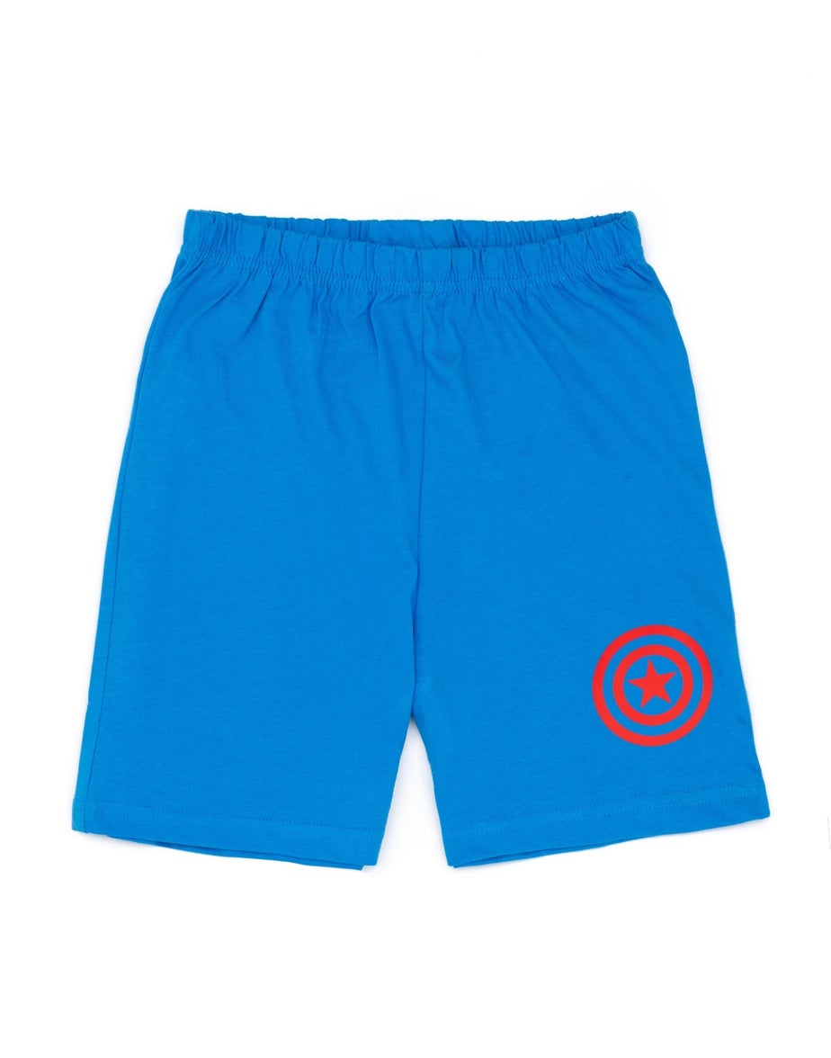 Disney Marvel Captain America Kids Blue Shortie Pyjamas (2-8 Years)