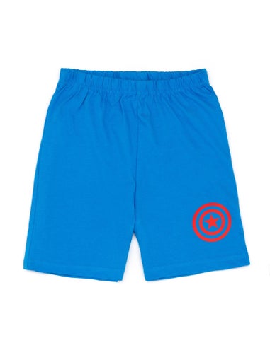 Disney Marvel Captain America Kids Blue Shortie Pyjamas (2-8 Years)