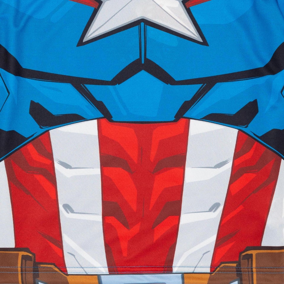 Disney Marvel Captain America Kids Blue Shortie Pyjamas (2-8 Years)