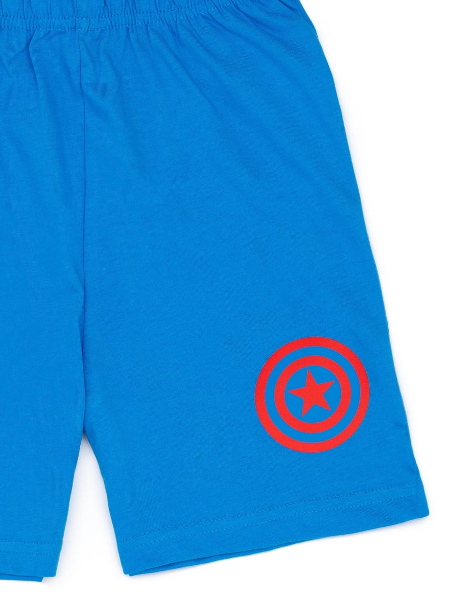 Disney Marvel Captain America Kids Blue Shortie Pyjamas (2-8 Years)
