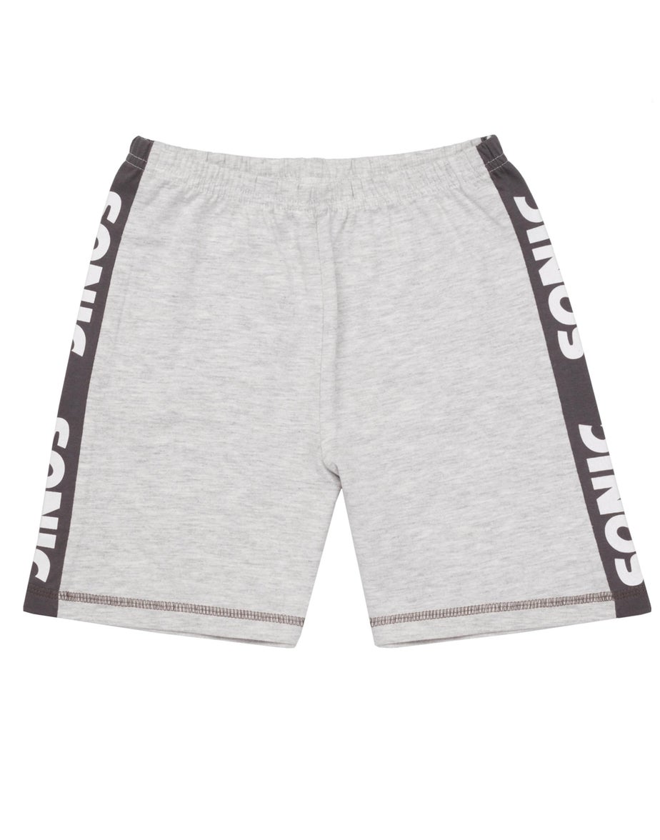 Sonic The Hedgehog Grey Kids Shortie Pyjamas (4-12 Years)
