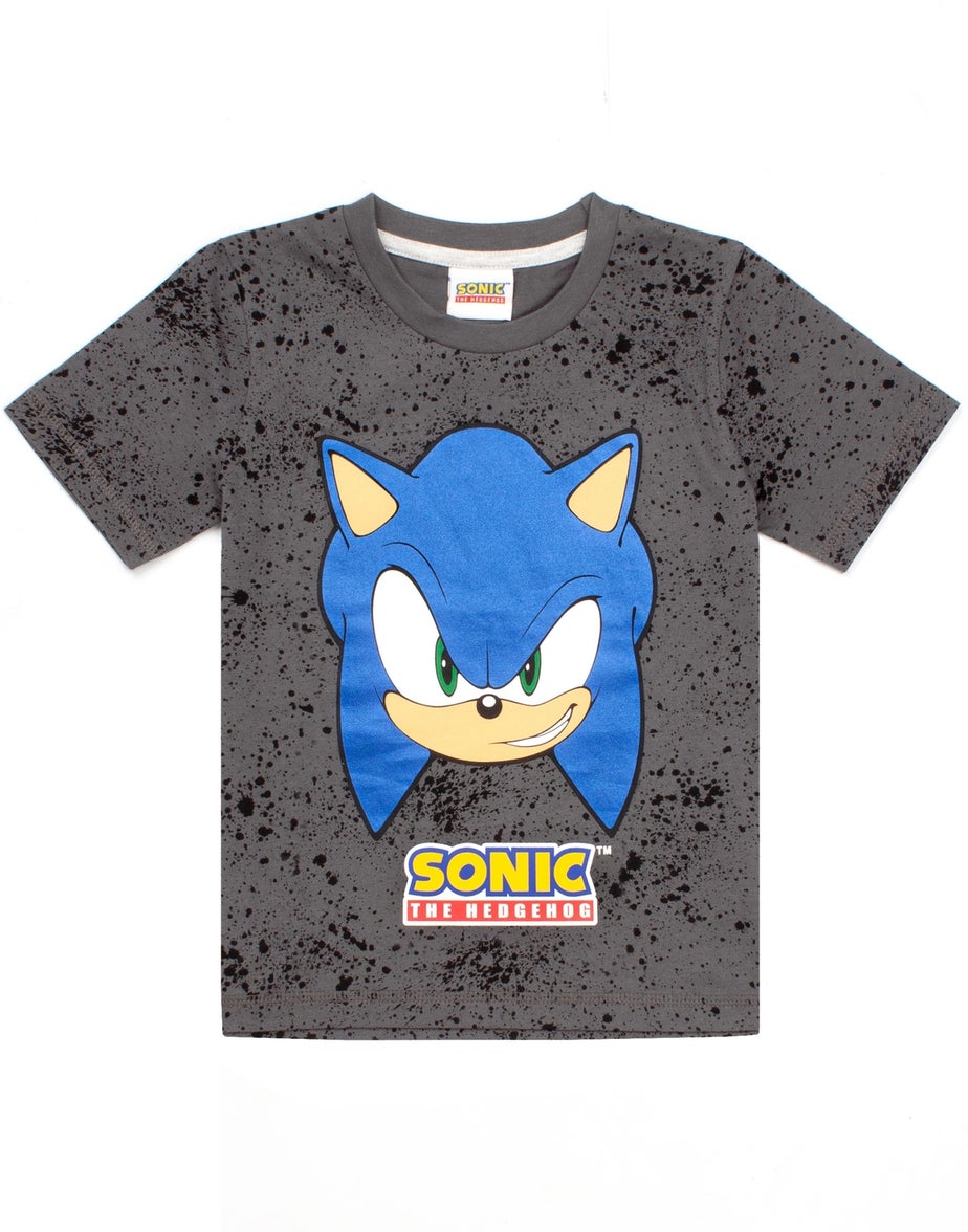 Sonic The Hedgehog Grey Kids Shortie Pyjamas (4-12 Years)
