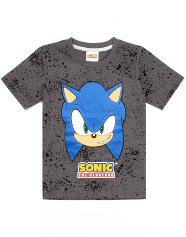 Sonic The Hedgehog Grey Kids Shortie Pyjamas (4-12 Years)