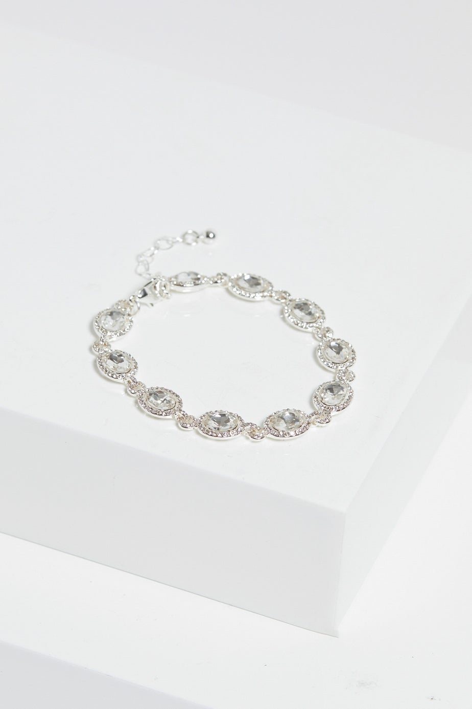 Jon Richard Silver Plated Crystal Halo Bracelet