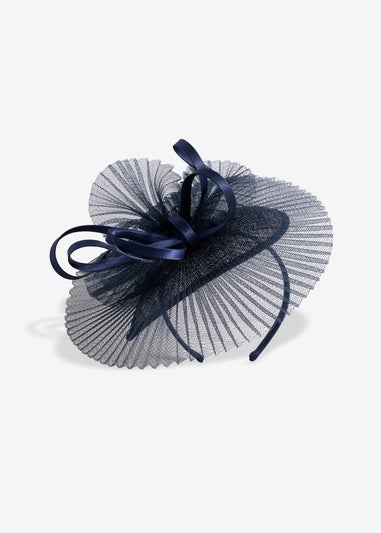 Jon Richard Navy Pleated Fascinator