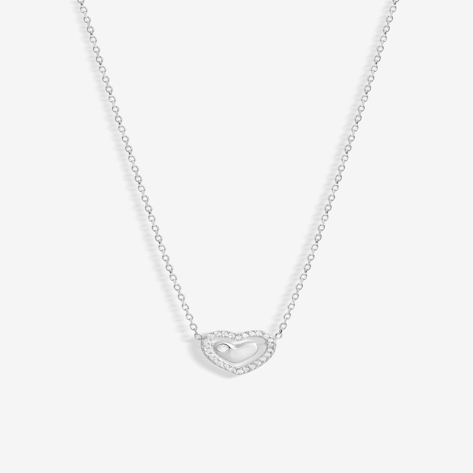 Simply Silver Sterling Silver 925 Cubic Zirconia Heart Halo Pendant