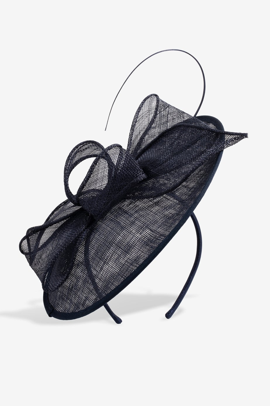 Jon Richard Navy Woven Bow Fascinator