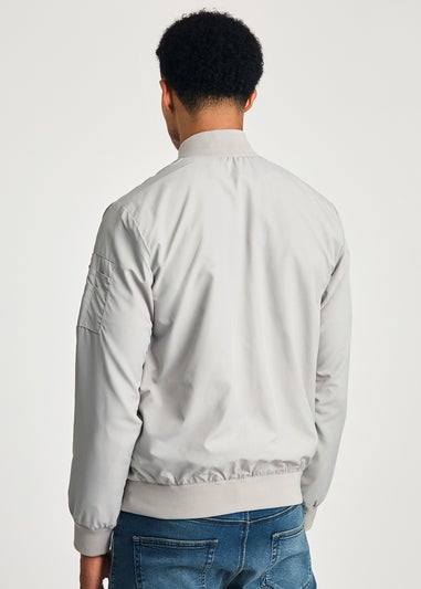 French Connection Light Grey MA1 Technical Bomber Jacket