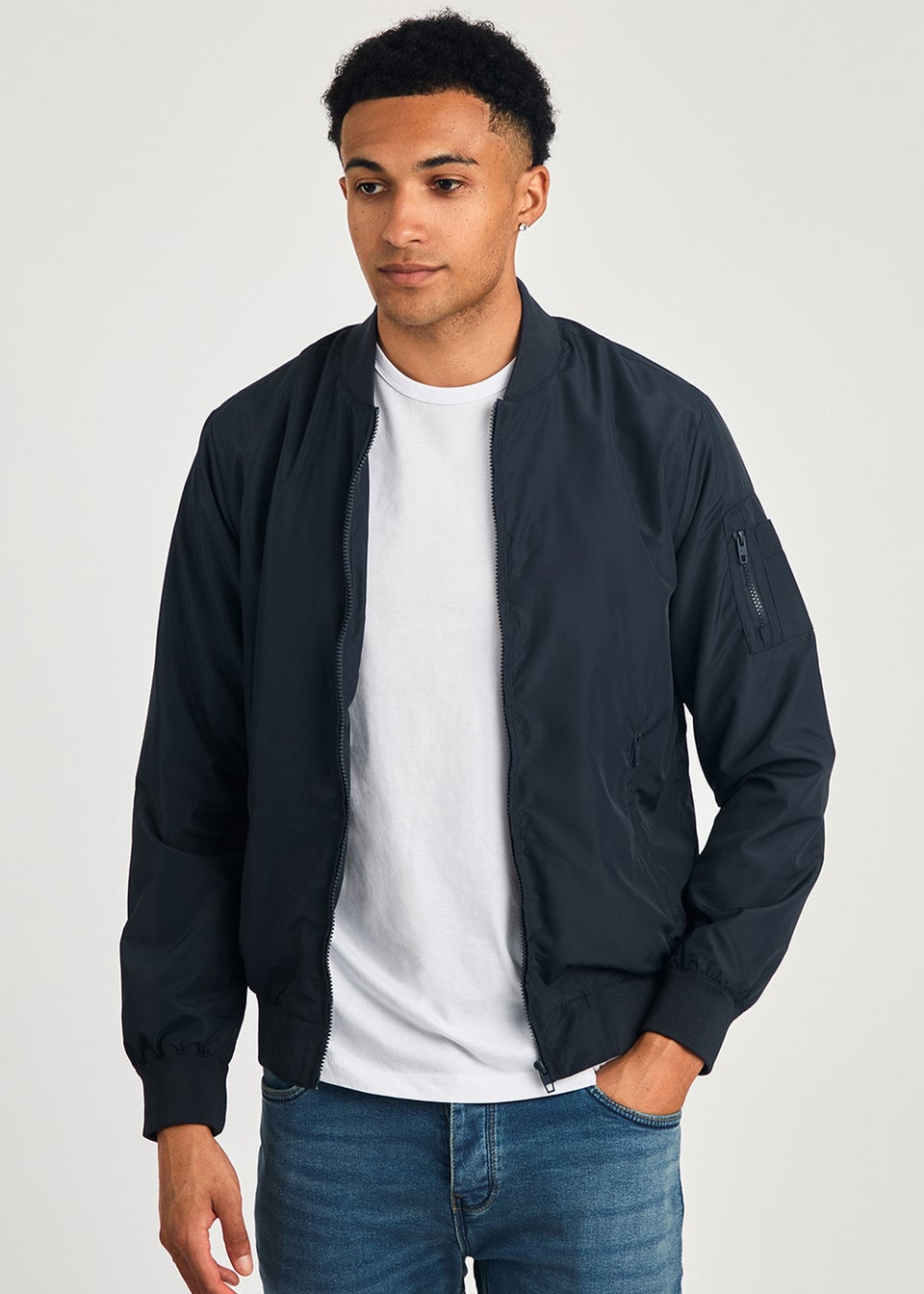 French Connection Navy MA1 Technical Bomber Jacket