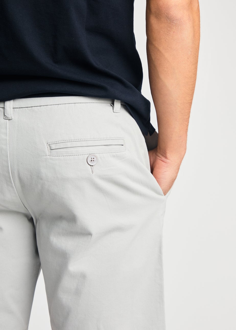 French Connection Light Grey Cotton Chino Shorts