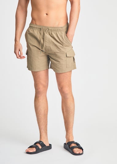 French Connection Black 2 Pack Combat Style Swim Shorts