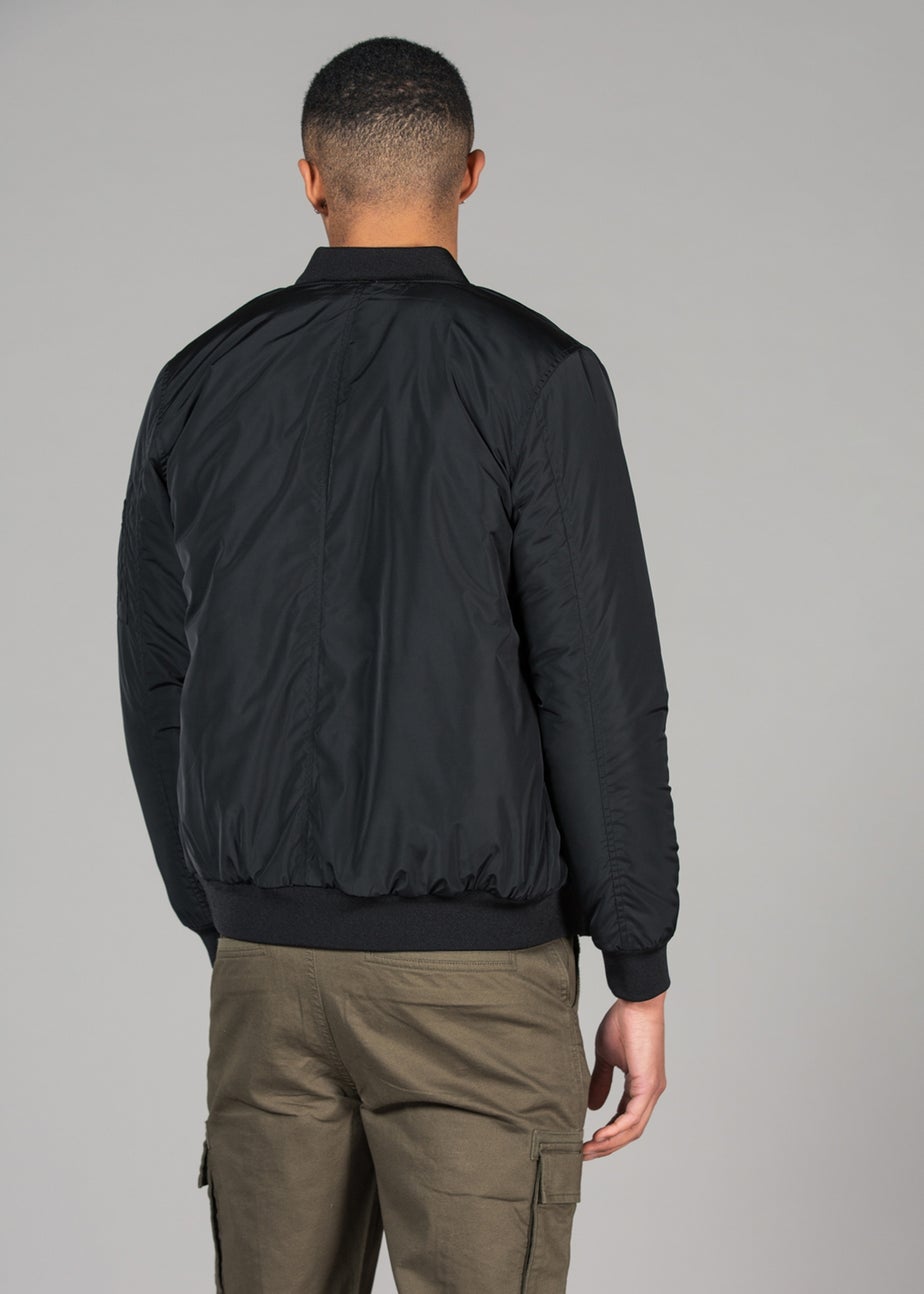 Tokyo Laundry Black Bomber Jacket with Zip Fastening