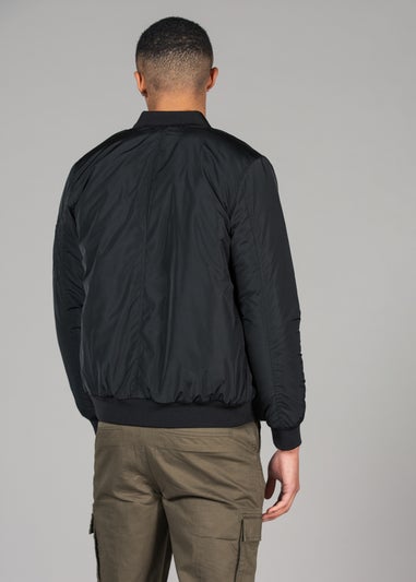 Tokyo Laundry Black Bomber Jacket with Zip Fastening