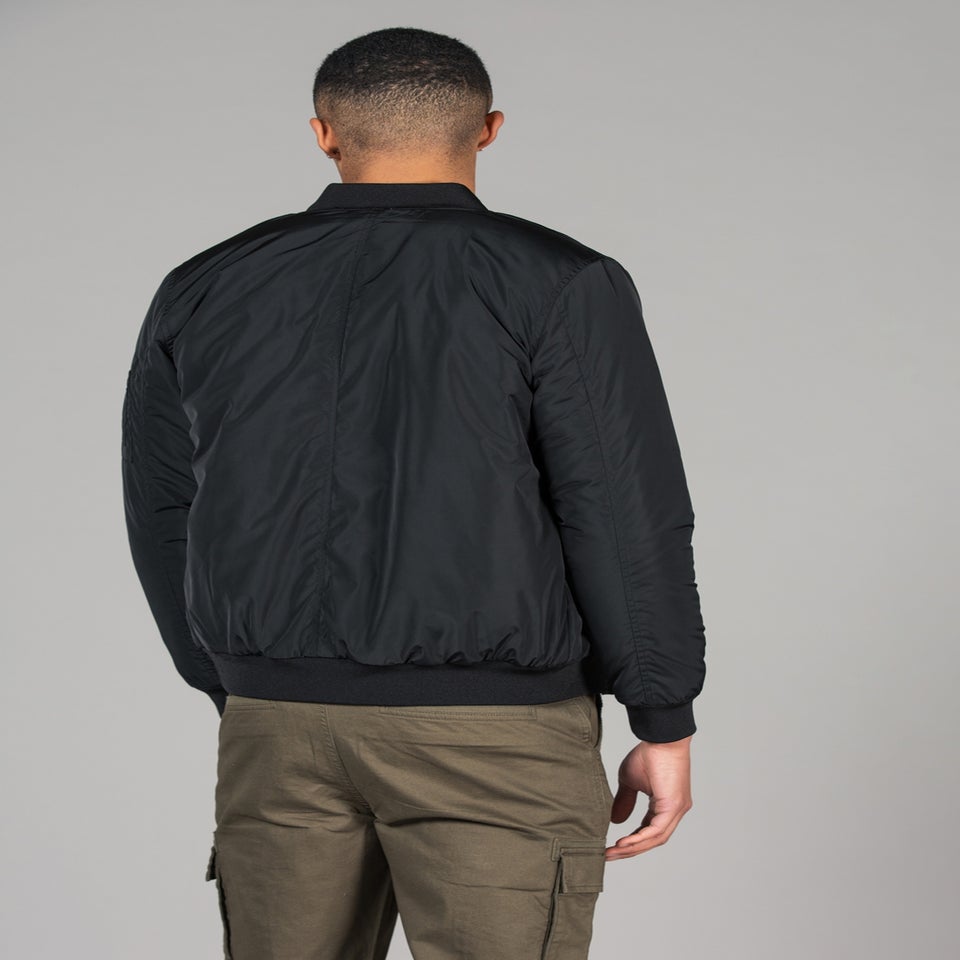 Tokyo Laundry Black Bomber Jacket with Zip Fastening