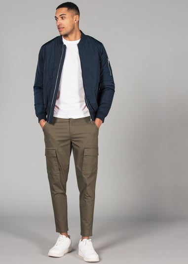 Tokyo Laundry Navy Bomber Jacket with Zip Fastening