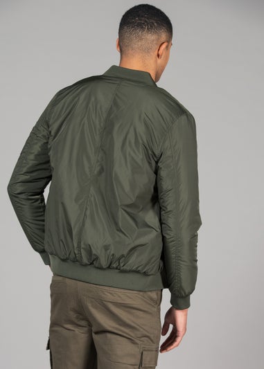 Tokyo Laundry Khaki Bomber Jacket with Zip Fastening