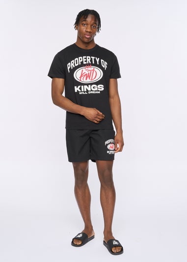 Kings Will Dream Black Prop Swim Shorts
