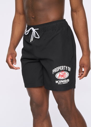Kings Will Dream Black Prop Swim Shorts