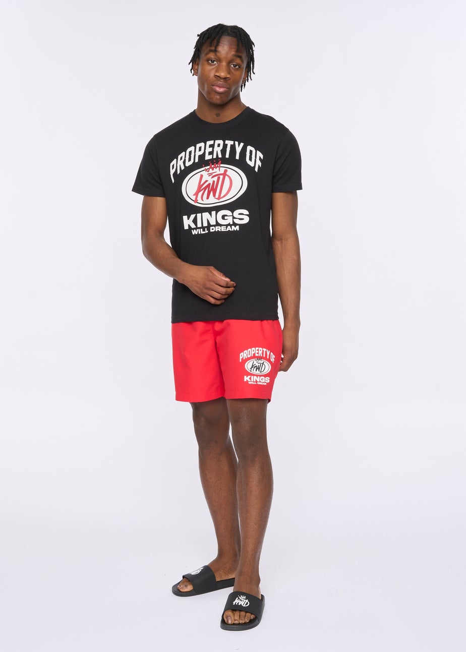 Kings Will Dream Red Prop Swim Shorts