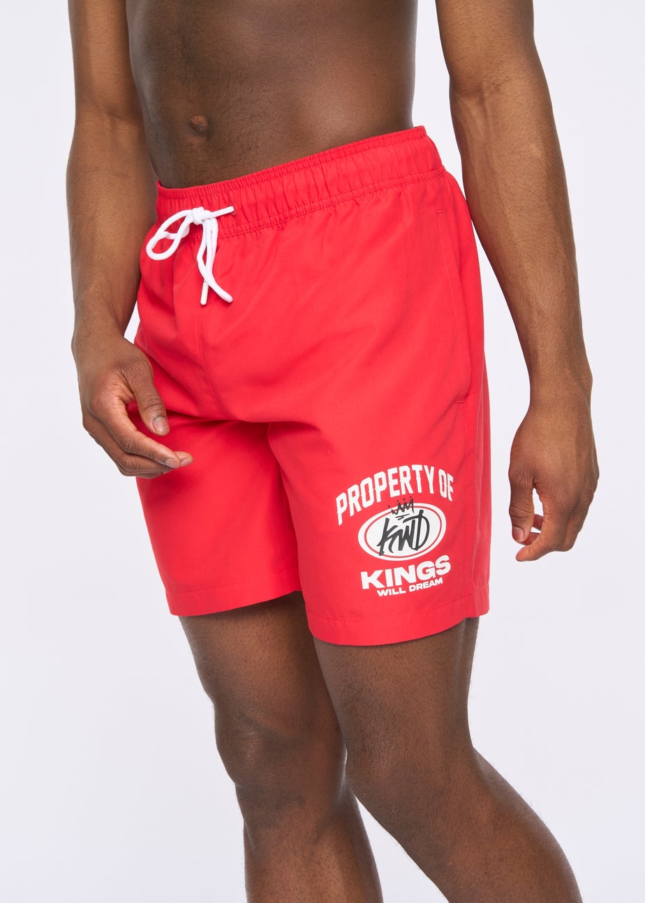 Kings Will Dream Red Prop Swim Shorts