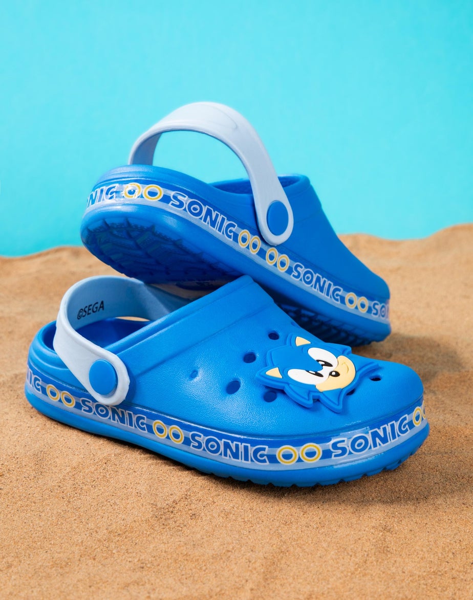 Sonic The Hedgehog Kids Blue Clogs (Younger 10-3 Older)