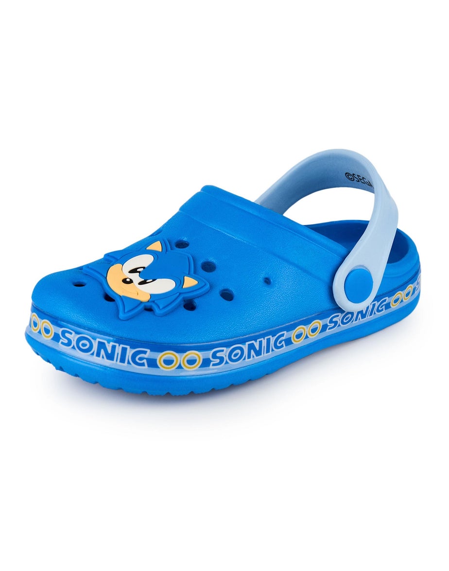 Sonic The Hedgehog Kids Blue Clogs (Younger 10-3 Older)