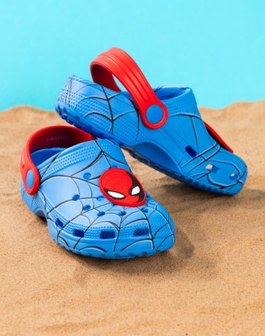 Marvel Spiderman Kids Blue Clogs (Younger 6-12 Older)