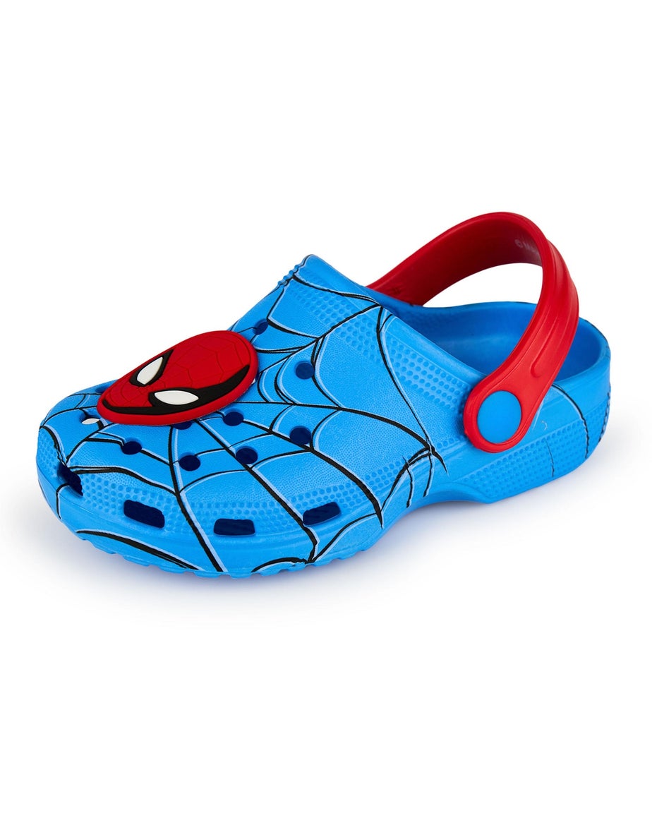 Marvel Spiderman Kids Blue Clogs (Younger 6-12 Older)