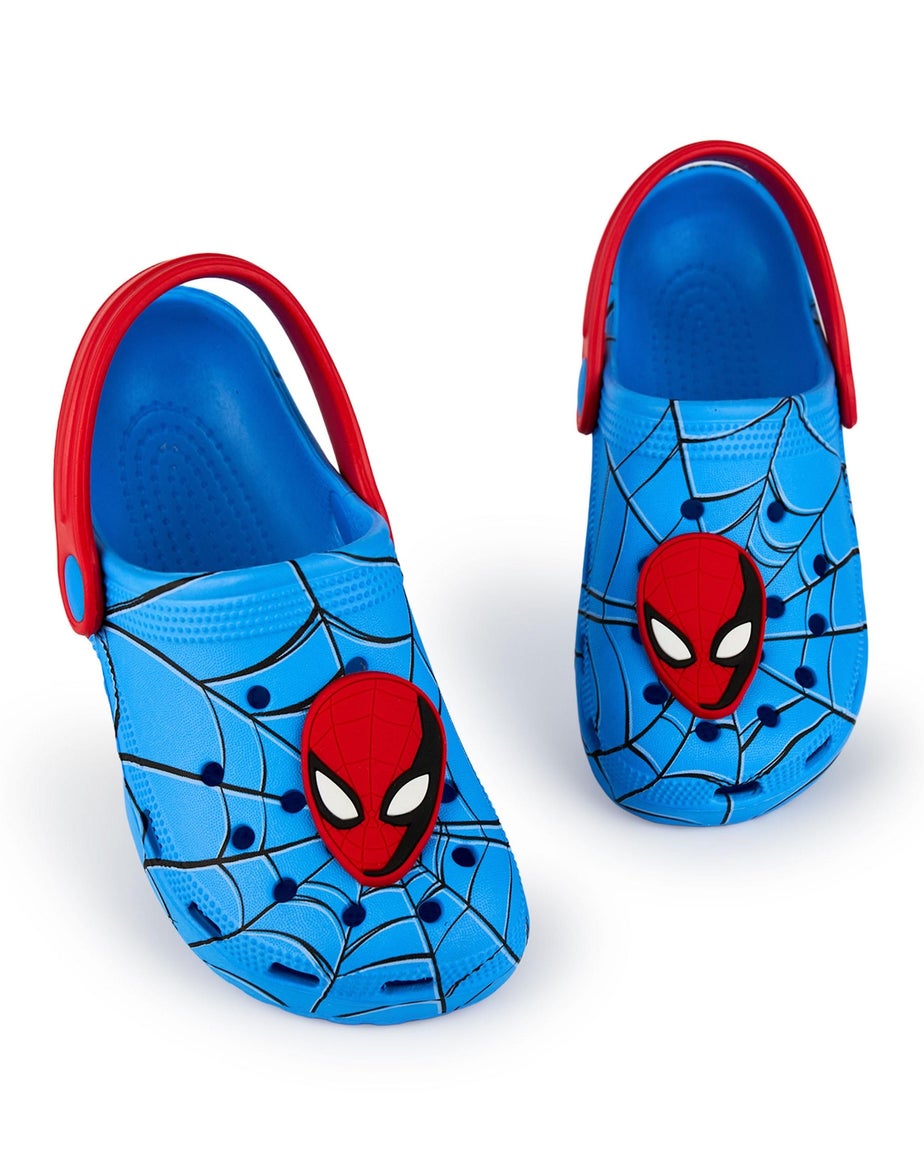 Marvel Spiderman Kids Blue Clogs (Younger 6-12 Older)