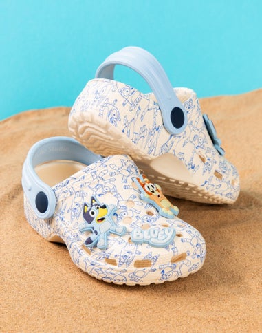 Bluey & Bingo Kids Grey Clogs (Younger 6-12 Older)