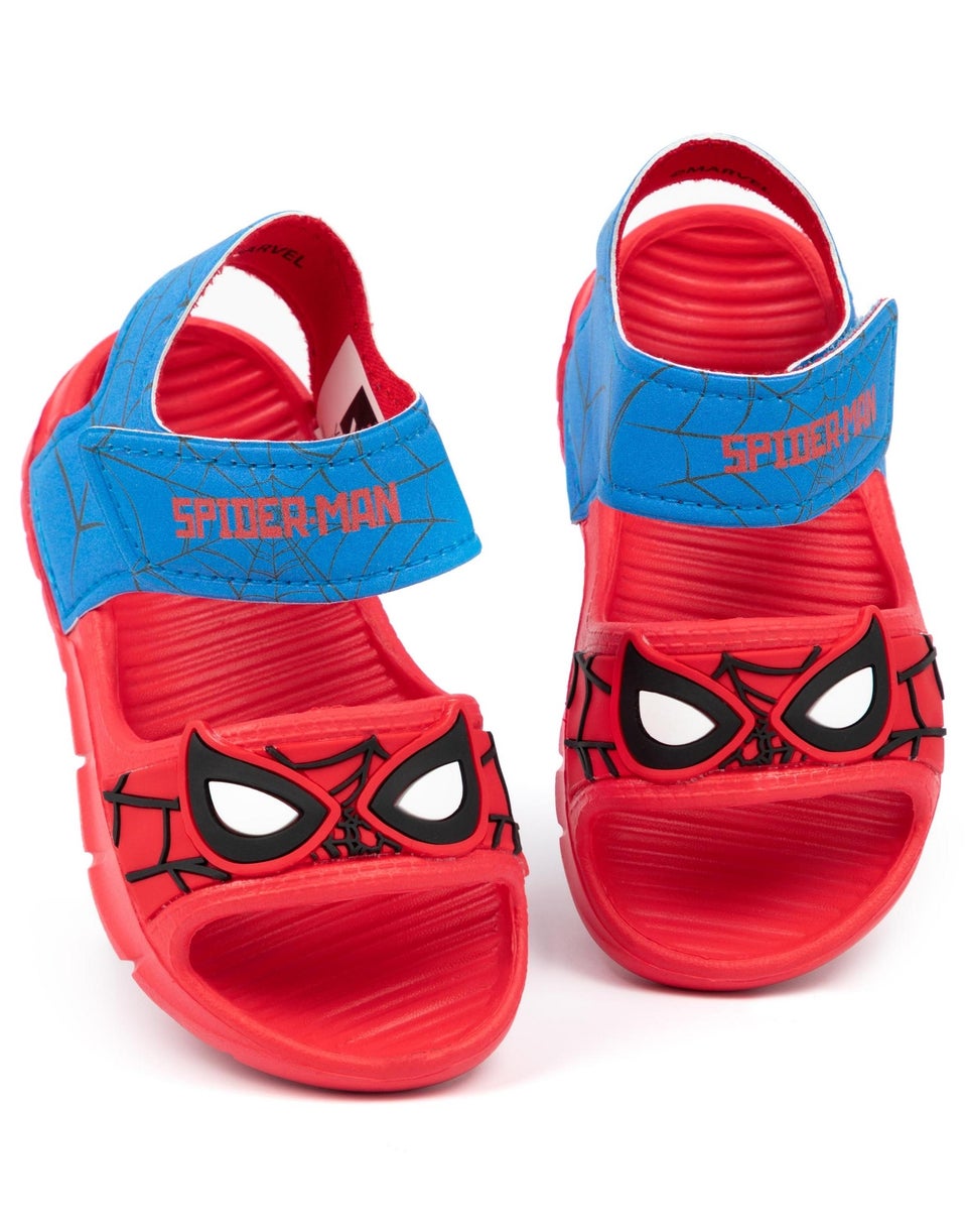Marvel Spiderman Kids Red Sandals (Younger 6-12 Older)