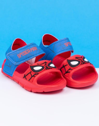 Marvel Spiderman Kids Red Sandals (Younger 6-12 Older)