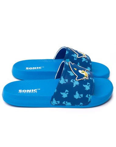 Sonic The Hedgehog Kids Blue Sliders (Younger 10-Older 3)