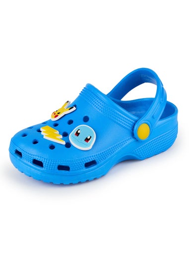Pokemon Kids Blue Clogs (Younger 10-3 Older)