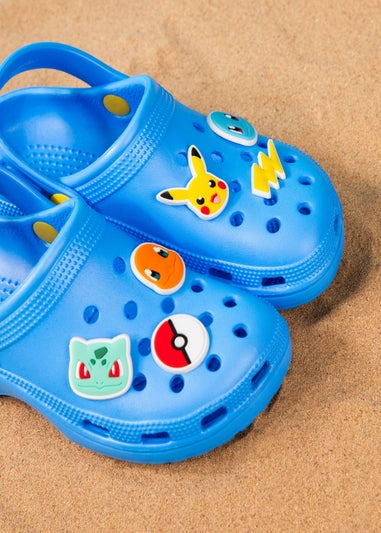 Pokemon Kids Blue Clogs (Younger 10-3 Older)