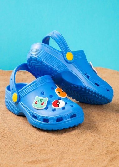 Pokemon Kids Blue Clogs (Younger 10-3 Older)