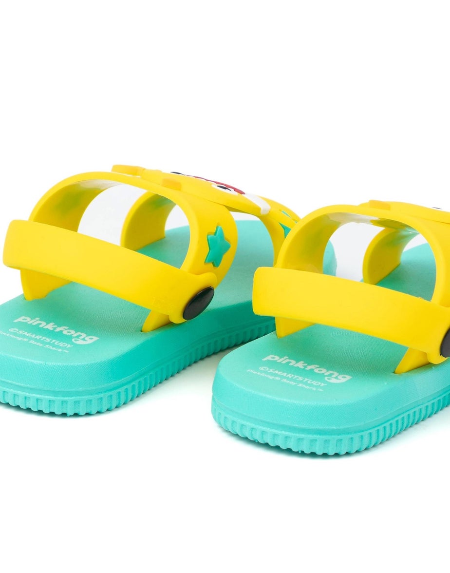 Baby Shark Kids Yellow Sandals (4-10 Younger)