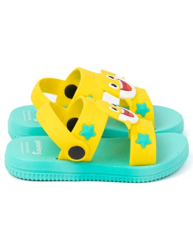Baby Shark Kids Yellow Sandals (4-10 Younger)
