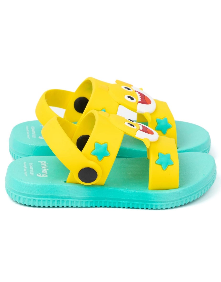Baby Shark Kids Yellow Sandals (4-10 Younger)