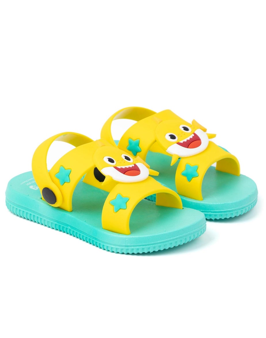 Baby Shark Kids Yellow Sandals (4-10 Younger)