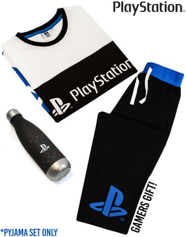 PlayStation Kids Long Leg Black Pyjamas (5-14 Years)