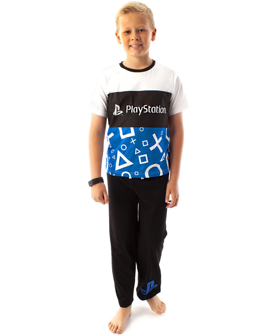 PlayStation Kids Long Leg Black Pyjamas (5-14 Years)
