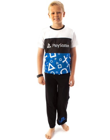 PlayStation Kids Long Leg Black Pyjamas (5-14 Years)