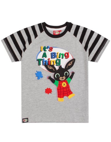 Biny Bunny Grey Kids Shortie Pyjamas (18 Months-5 Years)