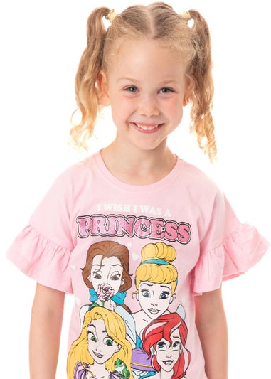 Disney Princesses Kids Pink Shortie Pyjamas (2-8 Years)