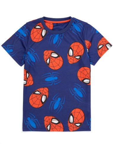 Marvel Spiderman Kids Blue Pyjamas 2 Pack (2-10 Years)