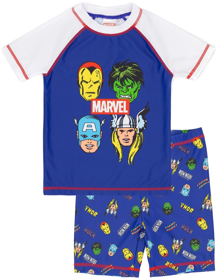 Marvel Avengers Kids Blue 2 Piece Swim Set (2-10 Years)