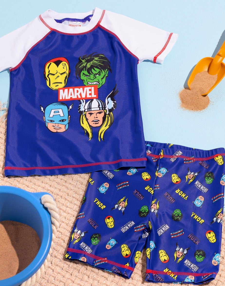 Marvel Avengers Kids Blue 2 Piece Swim Set (2-10 Years)